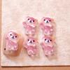 Novos Acessórios de Arte para Unhas Desenho de Urso Dopamina Transparente Gelo Fofo Estéreo Usáveis Acessórios de Unha Material DIY Acessórios