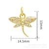 Fábrica de origen accesorios de joyería microincrustados de cobre serie de accesorios de cara sonriente flor libélula amor accesorios de aceite de gota de dopamina