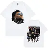 2025 Nueva Marca Independiente de Comercio Exterior Rapper Rod Wave Camiseta Gráfica de Nostalgia para Hombres y Mujeres Moda