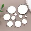 10 Tipos de Bases Redondas de Acero Inoxidable para Piedras de Tiempo con Colgantes Únicos de Color Acero de 6-30 mm Integrados, Accesorios para Joyería Hecha a Mano DIY