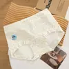 Pequeño Floral Pastoral ~ Tipo Algodón Puro Un Dulce Floral de Cintura Alta Ropa Interior para Mujer 10A Extendido Antibacteriano Calzoncillos tipo bóxer para Niña