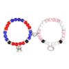 Pulsera de Regalo Navideño Amor Hebilla Magnética Pulsera de Perlas Rosa Blanco Araña Gato Colgante de Diamante Pulsera de Pareja
