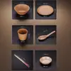 Resistente a altas temperaturas, para uso doméstico, banquetes, casamentos, talheres de casca de arroz, conjunto de talheres descartáveis, conjunto de tigela e pauzinhos descartáveis de quatro peças