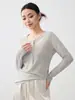Blusa Transpirable de Lino de Bambú para Mujer Momaik 2026 Nuevo Estilo Primavera Cuello Henry Top Relajado Protección Solar 10199