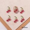 Accesorios para Arte de Uñas de Cereza Transparente como Hielo, Mini Pedrería de Resina de Cereza Fresca y Tridimensional, DIY Accesorios para Uñas Portátiles al por Mayor