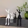 Enfeites Criativos de Coelho Sentado de Orelhas Longas Desenho Animado Modelo Moderno para Sala de Estar Entrada Estante de TV Decorações para Casa