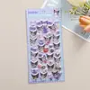 Pegatinas Divertidas Flotantes 3D de Dibujos Animados Diamante de Cristal Pegatinas Decorativas para Niños Pegatinas 3D Lindas en Relieve para Diario de Niña