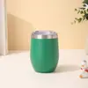 Copo de ovo em forma de U Amazon transfronteiriço aço inoxidável 304 copo de vinho tinto barriga vermelha de vácuo de camada dupla copo de água portátil