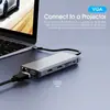 Estación de Acoplamiento Type-C Doble HDMI Pantalla Diferente VGA Misma Pantalla Doce en Uno Teléfono Móvil Portátil Estación de Acoplamiento Gigabit