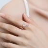 Anillo Plata de Ley 925 Dedo Amor Planeta Anillo para Mujer Estilo Lujo Ligero de Alta Gama Versátil Nicho de Alta Gama para Mujer