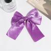 Moda Transfronteriza Retro Simple Horquilla Cinta de Tela Lazo Clip Pico de Pato Accesorios para el Cabello de Satén de Alta Gama Clip
