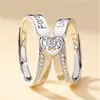 Anillo de amor sin fin plata anillo de pareja tendencia ins Anillo Amor Eterno Regalo de San Valentín venta al por mayor