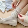 Nuevos Populares Calcetines Holgados Estilo Ballet Color Sólido con Patrón de Diamantes para Mujer, Verano Delgados Transpirables Sin Costuras Multicolor de Media Pantorrilla