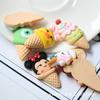 Simulación de comer y jugar con cono de helado de resina, carcasa de teléfono móvil, material de belleza, accesorios para el cabello de niños, accesorios de tendón de goma