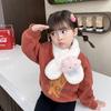 2025 Novo Outono e Inverno Cachecol Infantil de Pelúcia Pai-Filho Pelo de Coelho Falso Aquecedor de Pescoço Infantil Fofo para Meninos e Meninas Inverno