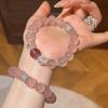 Pulseira de gelo falso de Madagascar flor de pessegueiro sorte cristal rosa pulseira ametista conta da sorte nicho estilo feminino