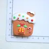 Nuevo Color Galleta Muñeco de Nieve Navideño Anciano DIY Accesorios de Resina Pasador Joyería Imán para Refrigerador Llavero Material