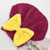 Bonito laço princesa chapéu atacado mulheres de secagem rápida absorvente cabelo secagem toalha coral veludo única camada touca de banho chapéu de secagem de cabelo