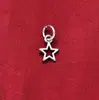 Accesorios de colgantes de pez pequeño, elefante, luna y estrella de plata pura S925, materiales de cuentas hechas a mano DIY de plata lisa vintage