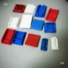Accesorios Sísmicos, Tapa Final de Soporte de Enchufe de Acero, Tapa de Enchufe para Riel Fotovoltaico Cuadrada de Plástico, Tapa Final de Acero en Forma de C