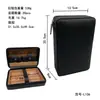 Caja de Cigarros Lista para Envíos Transfronterizos, Humidor para Cigarros de Madera de Cedro, Estuche de Viaje para Cigarros, Almacenamiento Portátil de Cuero