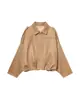 Moda Femenina Transfronteriza Europea y Americana Nueva Otoño e Invierno 2025 Chaqueta Bomber Amazon Versátil con Textura de Gamuza