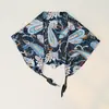 Bufanda Triángulo Trenzada de Nuevo Estilo Primavera y Otoño con Textura de Satín, Bufanda de Seda Estilo Pintura al Óleo con Estampado de Cachemira para Mujer, Bufanda de Cuello de Seda Imitación