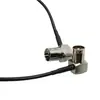 Ensamblaje de cable coaxial RF de 75 ohmios RG174 negro TV macho en ángulo a macho en ángulo cable de transmisión de video