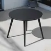 Juego de Mesa Redonda Pequeña y Sillas de Acero al Carbono Sencillo para Ocio en Balcón, Mesa de Reuniones, Área de Descanso, Cafetería de Té con Leche al Aire Libre, Mesa de Comedor al Aire Libre