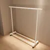 Perchero Extra Grueso de Pie Vertical Móvil Estilo Crema para Colgar Ropa Simple Perchero Móvil para Secar Ropa