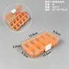 Caja de Plástico Naranja de 10 Compartimentos con Broches Blancos para Piezas de Ferretería, Equipo de Pesca, Herramientas para Cuentas y Caja de Almacenamiento para Arte con Cuentas DIY