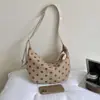 Bolso Informal de Lunares Estilo Coreano 2026 Otoño Diseño de Nicho Gran Capacidad para Viajes Diarios de Moda de Hombro Cruzado Bolso Dumpling para Mujer