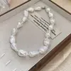 Collar de Perlas de Múltiples Capas Incrustado con Diamantes Estilo Corte Francés, Cadena para Suéter de Lujo Ligero Francés de Alta Gama, Versátil para Otoño e Invierno