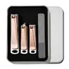 Cortauñas de Acero Inoxidable de Venta Caliente Transfronterizo, Juego de Cortauñas Angulado Grande Estilo Alemán Anti-Salpicaduras Regalo