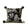 Almofada Decorativa Vintage de Alta Qualidade Estilo Francês, Almofada Decorativa Verde com Atmosfera Retrô para Sala de Estar, Capa de Almofada de Luxo Leve para Cama