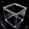 Bandeja acrílica transparente cuadrada para cubo de agua, cubeta recolectora de agua, tanque de agua, caja de almacenamiento, recipiente de cultivo, botella de agua con tapa, tapa sellada