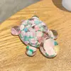 Tortuga adorno de escritorio grande para cortar fruta personalizada, juguete rompecabezas líquido con aceite, lindo y alivia el estrés
