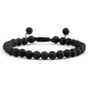 Pulseiras Tecidas à Mão, Pulseiras com Contas de Pedra Negra da Moda, Pulseiras de Corda Trançada Turquesa, Pulseiras e Acessórios Turquesa Coloridos