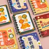 Caderno espiral de texto homofônico criativo, caderno de desenho animado, diário fofo para estudantes, bloco de notas de bolso, caderno de anotações