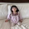 Mono grueso para bebé, ropa infantil de estilo coreano para otoño e invierno, 2024, ropa para bebé, abrigo con forro polar de encaje para niña