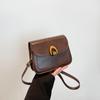 Bolsa estilo coreano feminina, bolsa quadrada pequena retrô, 2025, nova moda, elegante, retrô, bolsa de ombro, bolsa crossbody simples
