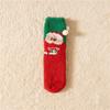 Meias de Coral Fleece Bordadas com Desenhos Estéreo Meias de Natal para Pais e Filhos Meias para Dormir Meias de Toalha de Inverno Meias para Chão