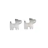 Pendientes Estilo Coreano de Una Semana Lindos Pendientes de Perro Dinosaurio Simples Personalizados Cobre Blanco Chapado en Plata Pendientes de Animales Mini