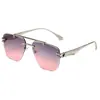 Gafas de Sol Sin Marco 2024 Nuevas Gafas de Sol de Moda para Mujer Protección UV para Conducir Estilo Europeo y Americano
