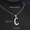 Nuevos Collares con Letras Inglesas Incrustadas de 26 Diamantes para Hombres, Joyería Popular Creativa Incrustada de Diamantes Europea y Americana, Accesorios de Colgantes DIY para Mujeres