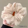 Elástico de Cabelo de Renda Estilo Coreano para Rabo de Cavalo, Scrunchie Grande, Elástico para Coque, Acessório de Cabelo de Luxo para Meninas