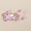 Veneer de Resina Transparente con Dibujo de Estrella Degradada, Cuentas con Agujero Pasante, Cuentas Sueltas, Accesorios para Joyería DIY, Lote al Por Mayor