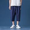 Pantalones Capri para Hombre Verano Delgados de Lino Casual Sueltos de Algodón y Lino Pantalones Deportivos para Hombre Shorts de Verano Modernos