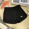 Shorts para Niñas en Verano, Pantalones Cortos Ajustados Holgados, Pantalones Deportivos Casuales de Tres Puntos Estilo Hong Kong, Pantalones de Pierna Ancha para Mujer