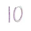 Pendientes de Aro Redondos para Mujer de Plata de Ley s925 Transfronterizos Estilo Ins Europeo y Americano Hebilla de Oreja Pendientes de Aro para Oreja Circonita Multicolor Elegante Joyería